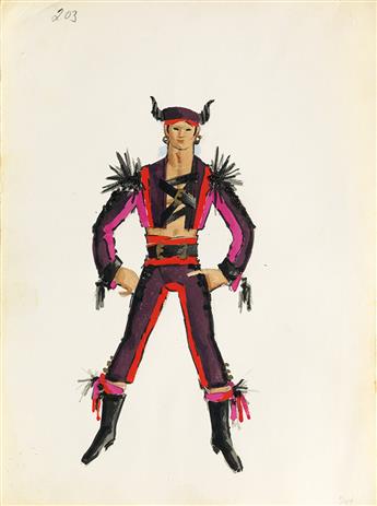 (COSTUME / THEATER.)  RAOUL PÈNE DU BOIS. An archive of original illustrations and studies primarily for Sugar Babies,
